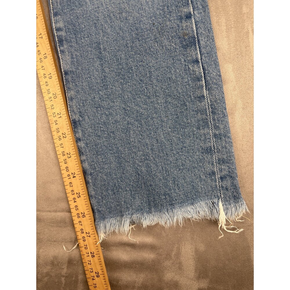 FRAME Straight Leg Jeans 29 Raw Hem Light Wash - Picture 12 of 13